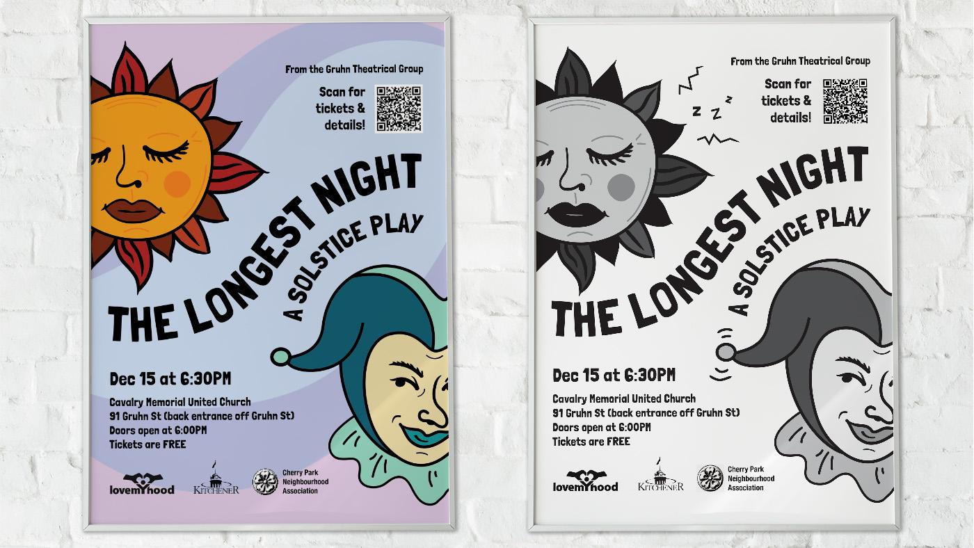 Event poster for The Longest Night community play
