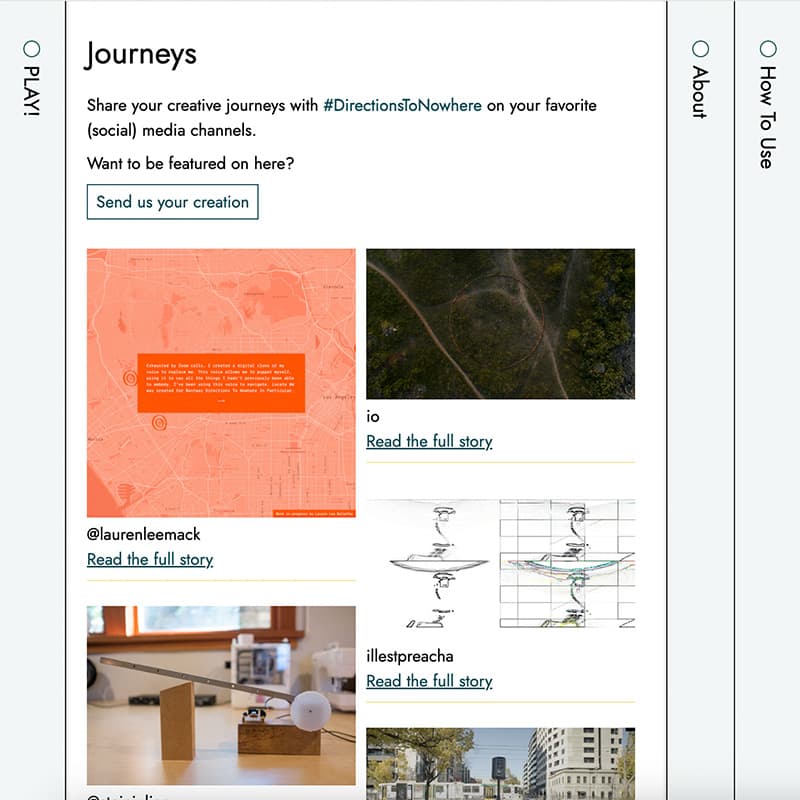 Two screenshots of the app homepage and one of the prompt screens