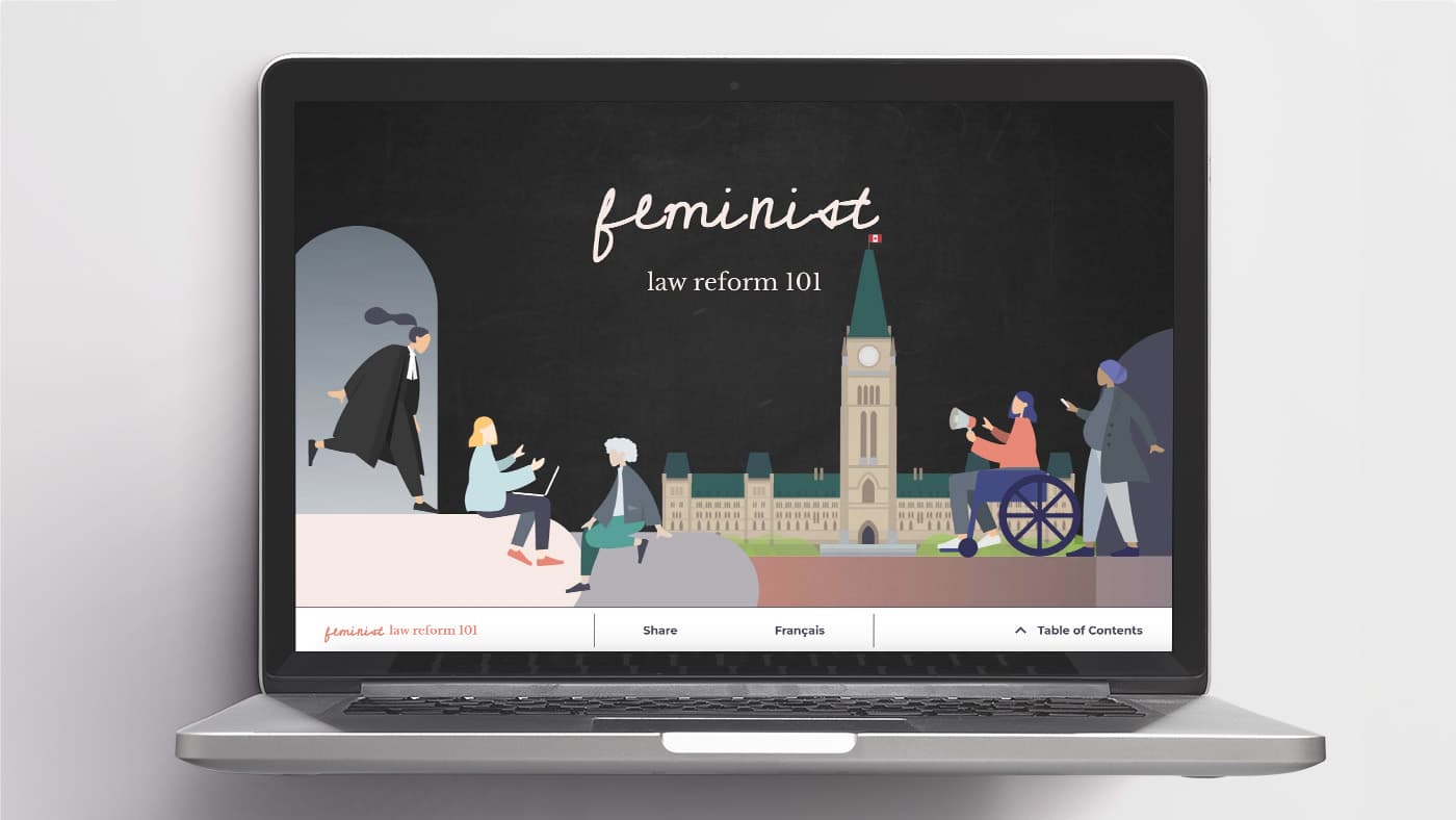 The home page of the Feminist Law Reform 101 website